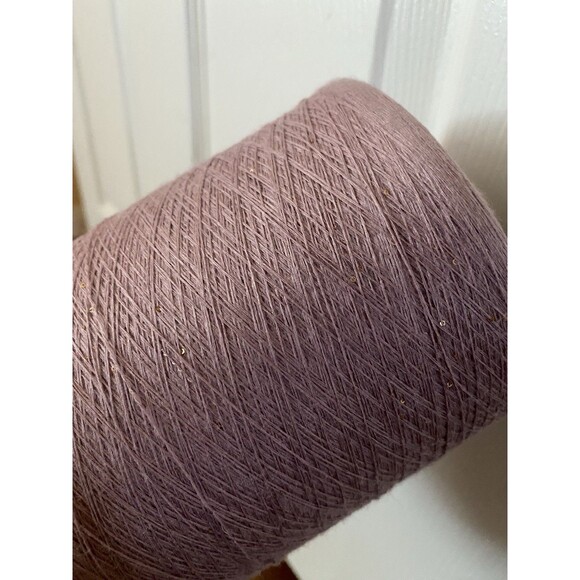 Very Fine Cone Yarn 100% Cotton Pink Silver Sequins 790g #416 - Picture 3 of 4